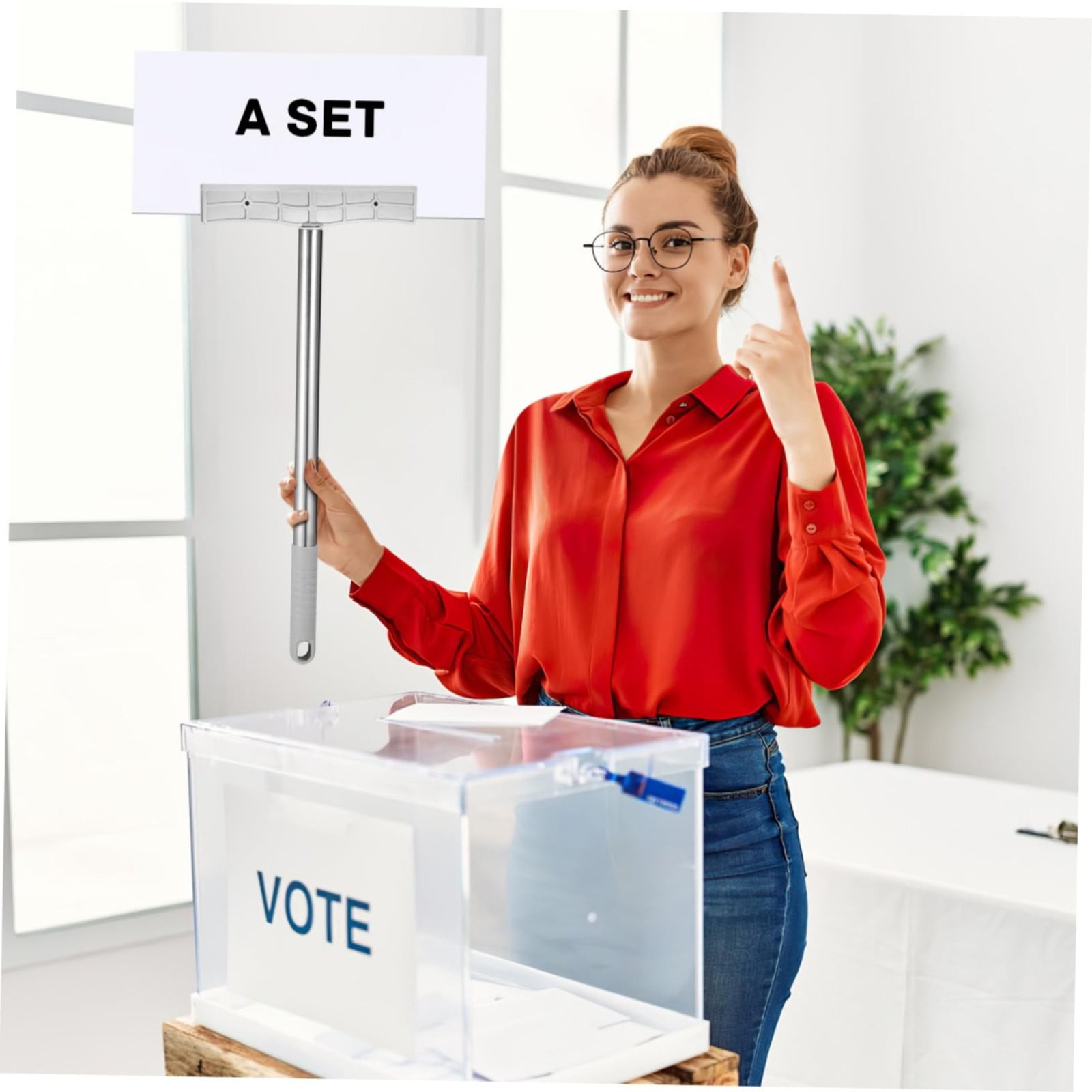 Poster Holders LQXZWJY Stainless Steel Handheld Sign Holder,Professional Display Pole Sign Stand Events Meetings Tours Two Sided Signs Versatile Easy Grip Billboard Sticks For Protest Signs