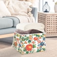 thumbnail image 3 of Yayeee Collapsible Cube Storage Bin with Lid Fabric Closet Decorative Basket with Handles, Colorful Flowers Pattern, 3 of 7