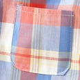 thumbnail image 5 of Jalioing Plaid Shirts for Kids Cotton Short Sleeve Collared Button Down Shirt Toddler Boys Girls Summer Blouses with Pocket, 5 of 7