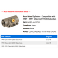 thumbnail image 2 of Rear Wheel Cylinder - Compatible with 1989 - 1991 Chevrolet V2500 Suburban - AC Delco, 2 of 2