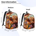 thumbnail image 2 of Disketp Countryside Colorful Floral Cow print Canvas Backpack Lightweight Travel Daypack Student Rucksack Laptop Backpack-, 2 of 5