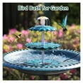 thumbnail image 4 of 3 Tiered Bird Bath With 2.5W Solar Fountain Pump, DIY Solar Fountain Detachable And Suitable For Bird Bath, Garden Decoration, 4 of 7