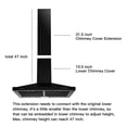 thumbnail image 3 of Campana extractora SNDOAS GD17 y GD24 con extensión para chimenea, 80 cm, color negro, 3 of 3