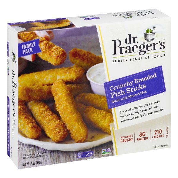 Dr. Praeger's Crunchy Breaded Fish Sticks