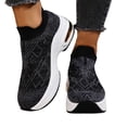thumbnail image 7 of Women's Platform Shoes Mesh Sneakers Wedges Outdoor Travel Black 40, 7 of 7