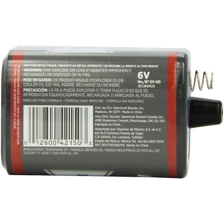 UPC 012800421503 product image for Rayovac 620-6V-HD 42150 6V Spring Terminalbatt Indust Lant | upcitemdb.com