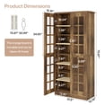 thumbnail image 3 of Finmind 71 Inch Tall Storage Cabinet with Adjustable Shelves, Modern 8 Tier Kitchen Pantry Cabinet with Doors for Living Room, Bathroom, Bedroom, Kitchen, Brown, 3 of 10