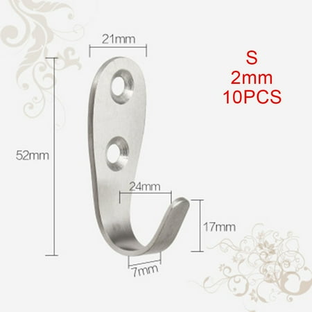 

linyes Coat Rack Wall Mounted Hooks Heavy Duty Stainless Steel Wall Mount Single Hook Rustproof Wall Hooks for Hanging Coat Jacket Clothes Hat