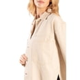 thumbnail image 2 of Chamarra de mezclilla oversize JEANSWEST corte camisero beige 4127c m, 2 of 4