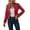 *Red, variant on Womens Cropped Suede Blazer Jacket ,Vintage Open Front Steampunk Jacket,Slim Fit Double Breasted Jacket Red,Womens Plus M