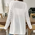 thumbnail image 6 of ZZwxWA Cardigan for Women Long Lightweight Open Front Hollow-out Long Sleeve Cardigans Outwear Casual Shrug Crochet Sweater, 6 of 6