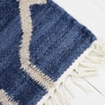 thumbnail image 6 of RUGSOTIC Carpets 4'x6' Rectangle Hand Woven Flat Weave Kilim Wool Handmade Blue White Contemporary Area Rugs for Living Room Bedroom D00129, 6 of 9