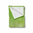 thumbnail image 2 of Lime Green Soft Flannel Fleece Blanket, Blurry Faded Tones with Pastel Effects Watercolor Style Abstract Modern Image, Cozy Plush for Indoor and Outdoor Use, 70" x 90", Apple Green, by Ambesonne, 2 of 6