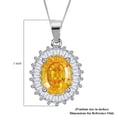 thumbnail image 6 of LUSTRO STELLA Platinum Plated 925 Sterling Silver Brilliance Cut  Yellow White Cubic Zirconia CZ Pendant Necklace Wedding Anniversary Bridal Her Size 18" Ct 6.4 Birthday Christmas Gifts, 6 of 8