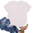 thumbnail image 5 of Women's Classic Everyday Short Sleeve Solid Casual Round Neck T-Shirt for Versatile Styling and Comfort, 5 of 5