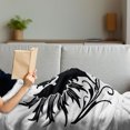 thumbnail image 3 of Celtic Soft Flannel Fleece Throw Blanket, Abstract Fantasy Animal Medieval Eagle for Culture and Tattoo Design, Cozy Plush for Indoor and Outdoor Use, 50" x 70", Black and White, by Ambesonne, 3 of 5