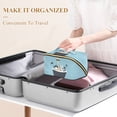 thumbnail image 3 of FORMRS Makeup Bag Travel Cosmetic Organizer for Women Fold Flat Zipper Pouch with Handle, Pirate Animals, 3 of 8