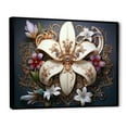 thumbnail image 2 of Designart "Fleur-De-Lis Capturing the Stylized Lily I" Floral Floater Framed Canvas Wall Art, 2 of 7