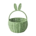 thumbnail image 1 of Easter With Handle Easter Rabbit Vine Weaving Picnic With Rabbit Ears Straw Wicker Easter Egg Candy Suitable For Egg Party Supplies Easter Storage Bag for Comforter, 1 of 4