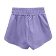 thumbnail image 6 of Summer Breathable Athletic Shorts Women High Waisted Yoga Shorts Thin Gym Workout Running Pants Purple XS, 6 of 6
