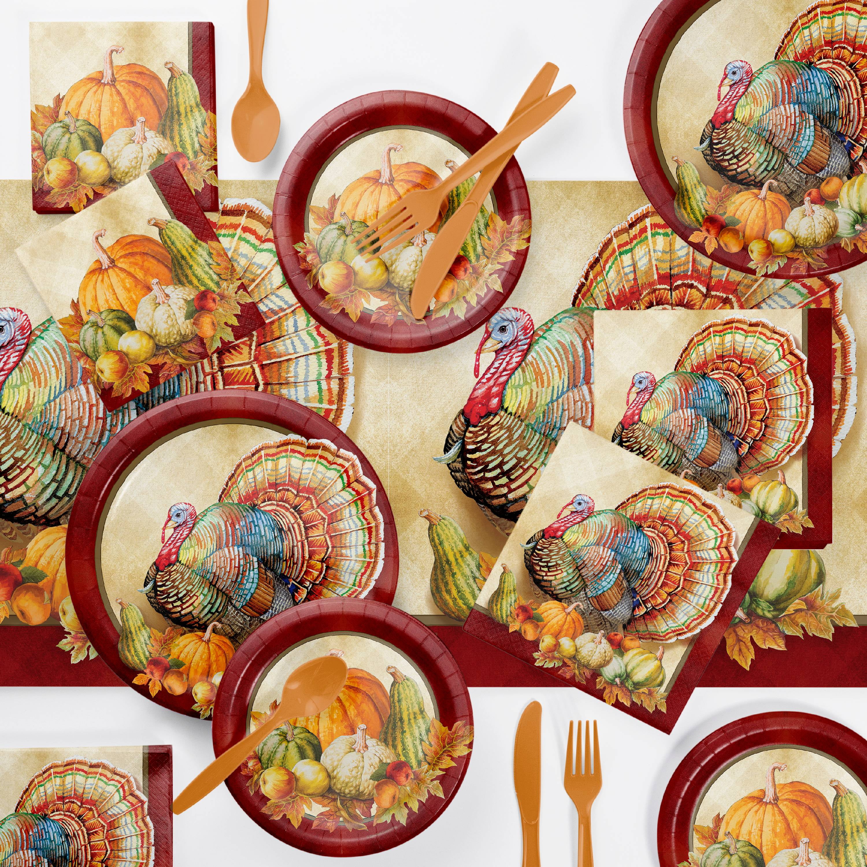 Large Traditions of Thanksgiving Party Supplies Kit (Serves 16 Guests
