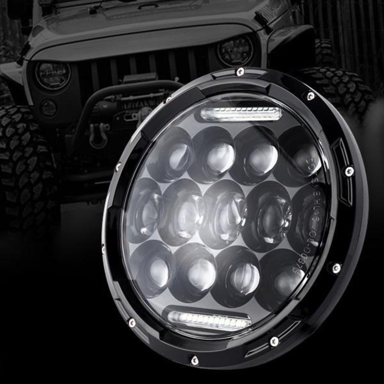 AMERICAN MODIFIED 7" Honeycomb Style LED Headlights for 97-18 Jeep Wrangler TJ JK
