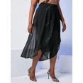 thumbnail image 3 of El tamaño de la gasa más grande se superpone a la pierna ancha pantalones sueltos Rosegal Pantalones de talla grande, 3 of 5