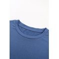 thumbnail image 3 of ABPHQTO Camiseta de mujer azul con cuello redondo y estampado de diente de león, 3 of 5