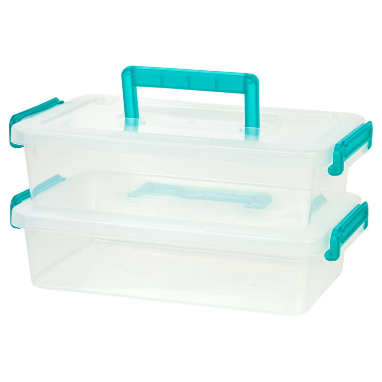 Small Storage Bins with Lids, 5.5 QT Plastic Storage Container Bins with  Secure Lids and Latching Buckles, Stackable Clear Storage Boxes/Bins for  organizing, Storage Latch Bins, Clear Bins