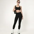 thumbnail image 4 of Women's High Waist Seamless Leggings with Stretch Fabric and Second-Skin Fit - Medium, Black, 4 of 6