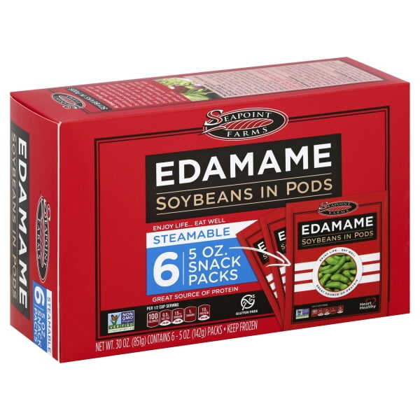 Seapoint Farms Edamame Soybeans in Pods, 5 Oz, 6 Count