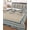 Light Brown Gray Blue, variant on Quilts Queen Size Bedding Set, Blue Nautical Anchor Reversible Summer Quilt 3 Pieces, Country Retro Ocean Beach Stripes Beige Lightweight Bedspreads Coverlets with 2 Pillow Shams for All Seasons