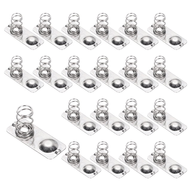 Unique Bargains 15 Pcs Battery Metal Spring Contact Plate 21mm x 9mm Negative Positive Bipolar Conversion Nickeling Plate