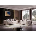 thumbnail image 6 of Pemberly Row Thick Velvet Fabric Loveseat Made With Wood in Beige, 6 of 6
