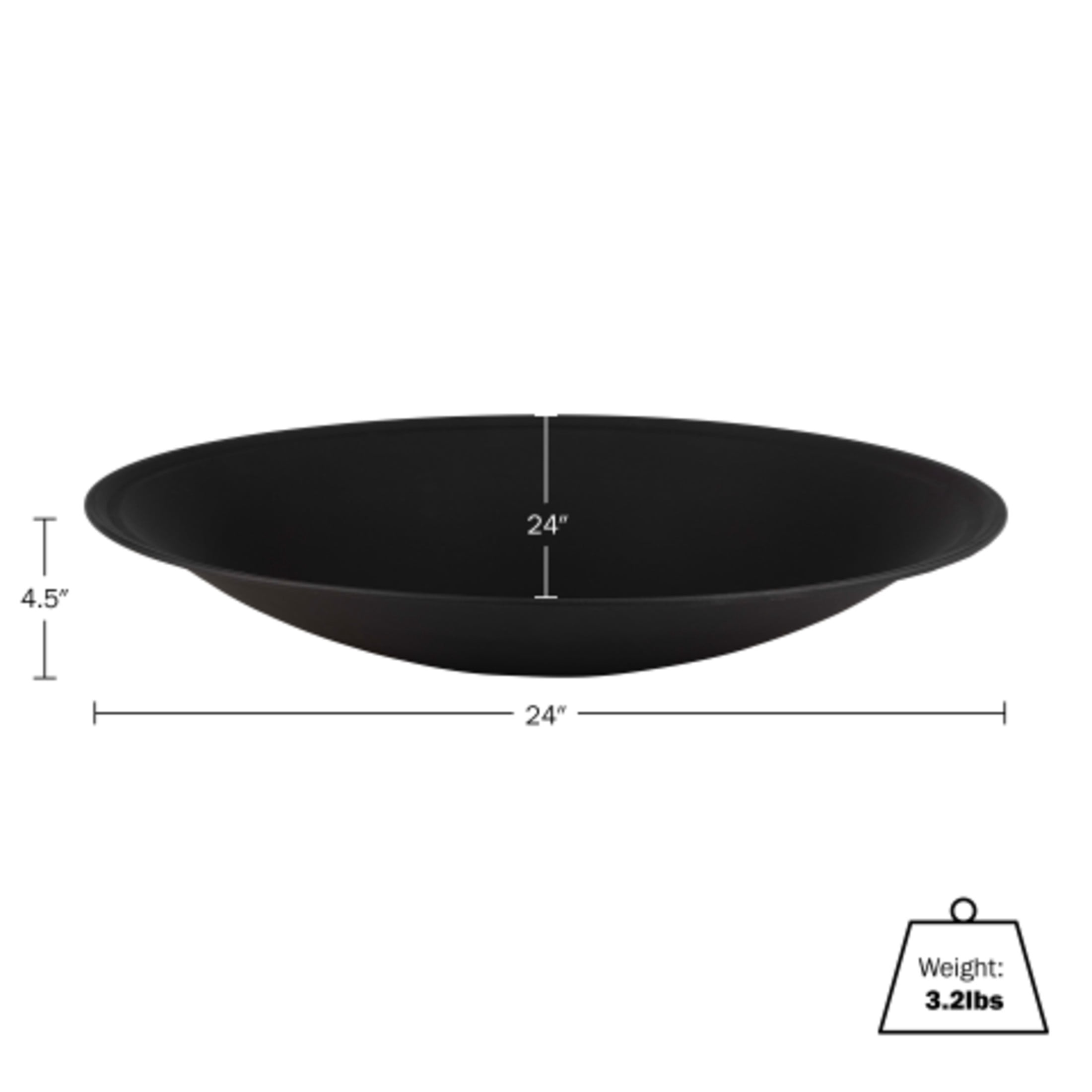 Pure Garden 24in Fire Bowl - Firepit Insert for DIY Fire Pit or Replacement