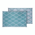 thumbnail image 1 of Faulkner Patio Mat 68901 Diamond Design; 68 Inch Length x 36 Inch Width; Turquoise/White; Polypropylene; Reversible Fabric; Without Grommets/Storage Bag; With Corner Tie-Downs, 1 of 4