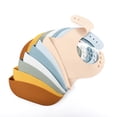 thumbnail image 3 of 3pcs Food Grade Silicone Baby Bibs Neutral Colors Universal, 3 of 20