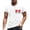 White, variant on Outdoor Top for Men Fashion Printed Comfort Breathable Mens Sprimg Clothing,Army Green,L