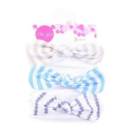 

3Pc Toddler Baby Girls Boys Headbands Print Bow Headband Headwear Accessories