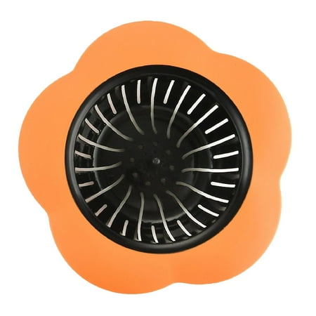 

Hengtai Flower Shaped Silicone TPR Kitchen Sink Strainer Bathroom Shower Sink Cover Sewer Filter Bathroom Tool Orange