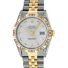 Pre-Owned Rolex Mens Datejust Steel & 18K Yellow Gold Silver Diamond Watch 16013 Jubilee