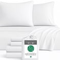 thumbnail image 5 of BedVoyage Soft Twin Sheets - Melange Luxury Bedroom Sheet Set, 3pc Softest Cooling Bedding, Viscose Derived from Bamboo and Cotton, Deep Pocket 18" - Snow, 5 of 8