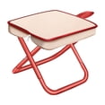 thumbnail image 2 of Silla de pesca, taburete de camping, plegable, resistente, reposapiés, silla de picnic, taburete de camping, asiento para conciertos, patio, viajes, 25x25x26cm, 2 of 8