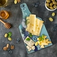 thumbnail image 5 of Funny Cutting Board, Clouds with Smiling Faces and Ornate Motifs Happiness Fun Rainy Season Graphic Image, Tempered Glass Cutting and Serving Board, Wine Bottle Shape, Pink Blue, by Ambesonne, 5 of 5