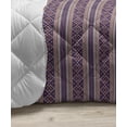 thumbnail image 3 of Hippie Down Alternative Comforter, Feathers with Geometric Motifs and Streaks, Microfiber Quilt for All Season, 5 Sizes, Pale Pink Plum, by Ambesonne, 3 of 3