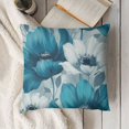 Ollo0ord Pillowcases Covers Teal Grey and White Floral Soft Pillowcases