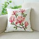 thumbnail image 1 of Funda de almohada estilo rural bordada, cojín para sofá de sala de estar, plantas pequeñas y frescas, flores, funda de almohada de algodón y poliéster., 1 of 6