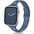 thumbnail image 2 of LEIXIUER Slim Silicone Sport for Apple Watch Bands 40mm 38mm 41mm 42m 44mm 45mm 49mm Women Men, Adjustable Quick Release Elastic Breathable Wristbands iWatch SE Ultra Series 8 7 6 5 4 3 2 Accessories, 2 of 10