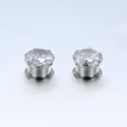 thumbnail image 6 of ZS 1 Pair Sparkly Crystal Ear Plug Tunnels Stainless Steel Ear Gauge Expander Stretcher Body Piercing 0g 00g, 6 of 6