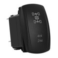 thumbnail image 2 of HAHDAXIA Blue Led 4X4 2X4 Rocker Switch with Jumper Wires 5P On Off SPST Toggle Switch for Car Truck RZR UTV ATV Off Road Vehicle 12V/20A 24V/10A, 2 of 6